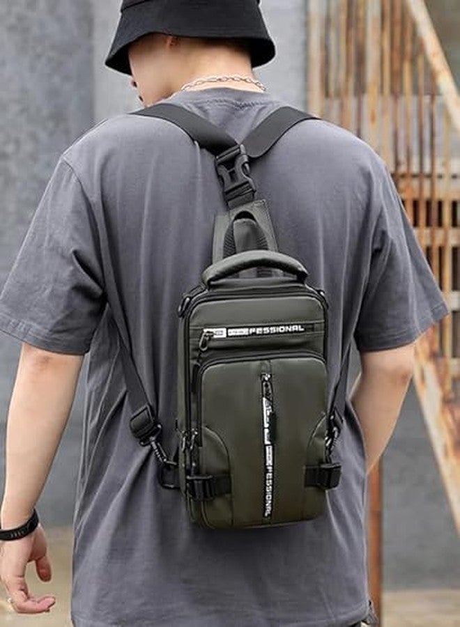 Zusaca Men's Sling Bag with USB Port - Anti-Theft Crossbody Chest Backpack for Men & Women, Lightweight Casual Shoulder Messenger Bag for Travel, Cycling, Hiking, Outdoors (Multicolor,1pcs) - Image 3